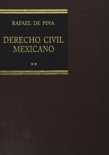 Derecho Civil Mexicano Ii Bienes  Sucesiones Rafael Pina 