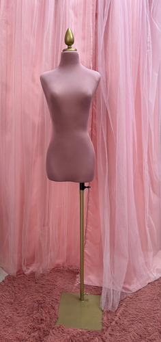 Maniquí De Dama Alta Costura Rosa Palo Bc Talla Ch-med Rosa Palo