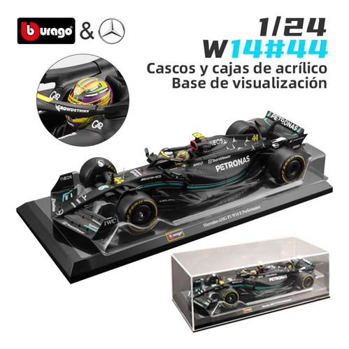 Coche Mercedes-benz Amg F1 1/24 Bburago W14 44 #hamilton 202