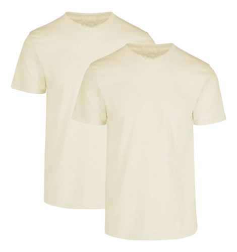 Playera Hombre 2pz Cuello Redondo Manga Corta 100% Algodon