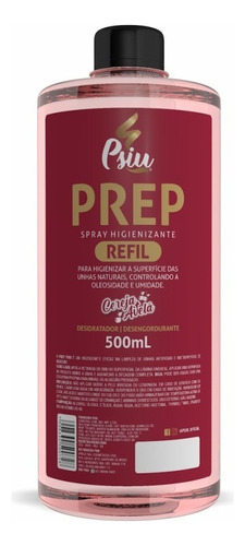 Spray Prep Psiu Rosa Para Cuidados Da Unha 500 Ml