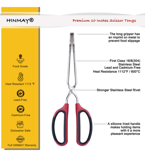 Pinzas Para Tijeras Hinmay, Acero Inoxidable, 10 Pulgadas