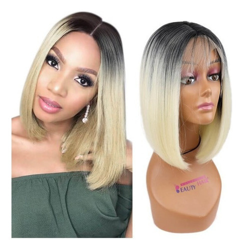 Para Peruca Frente Renda Fibra Futura Cabelo Humano 35cm