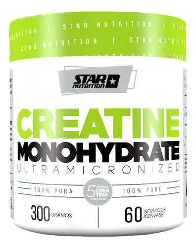 Star Nutrition Creatina 100% Pura En Polvo, 300g.