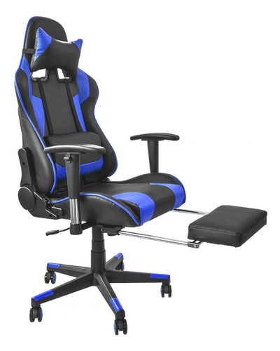 Silla Gamer Hg-f-ec2 Roja,azul Y Blanca