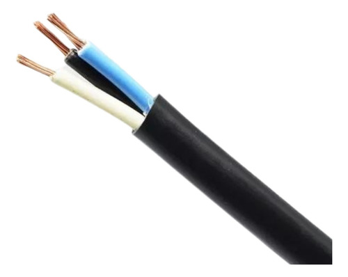 Cabo Pp 3 Vias 4mm Rolo De 80 Metros Poço Artesiano Extensão Cobertura Preto