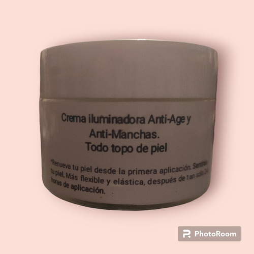 Crema Iluminadora Anti-age Y Anti-manchas100% Natural