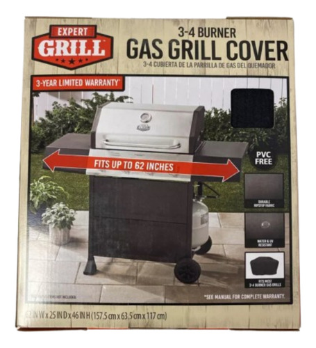 Funda Protectora Para Asador De 3-4 Quemadores Expert Grill