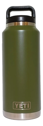 Termo Yeti Rambler 36 Oz De Acero Inoxidable Botella Color Verde Oscuro