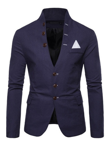 Blazer Saco Delgado Slim Fit Cuello Alto Para Hombre Nuevo