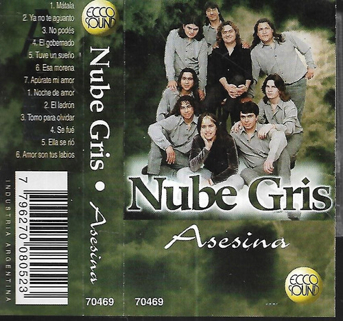 Nube Gris Album Asesina Sello Ecco Sound Cassette Nuevo