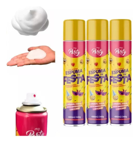 Espuma De Carnaval Neve Artificial Spray Espuminha Grande