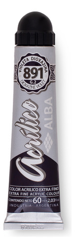 Acrilico Profesional Alba Pomo 60ml Violeta Dioxazina 891