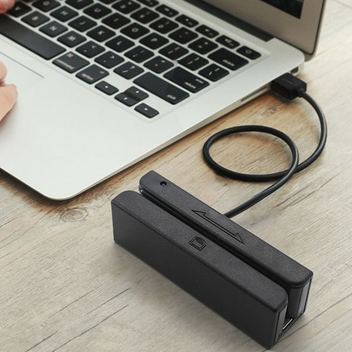 Leitor De Cartão De Tira Magnética Usb Completo De 3 Faixas