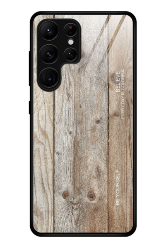 Funda De Vidrio Granulado De Madera Para Samsung Galaxy S23