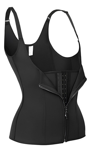 Cinta Modeladora Dupla Compressão Afina Cintura Ajustável Preto M
