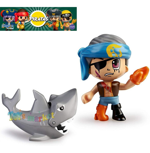 Imagen 6 de 9 de Pinypon Action Piratas + Figuras Bote Barco Pirata Muñeco