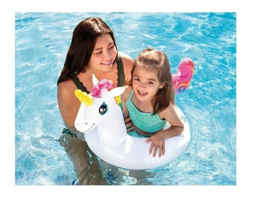 Imagen 2 de 4 de Salvavidas Unicornio Intex 107x58cm Pileta Flotador