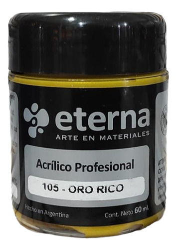 Acrílico Eterna Profesional 60ml Grupo 3 Oro Rico