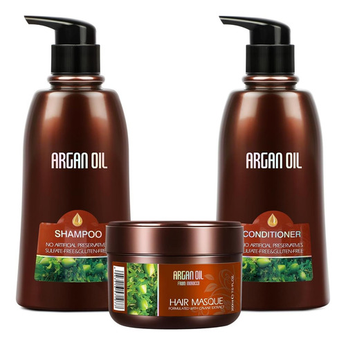 Conjuntos De Shampoo E Condicionador De Óleo De Argan Marroq