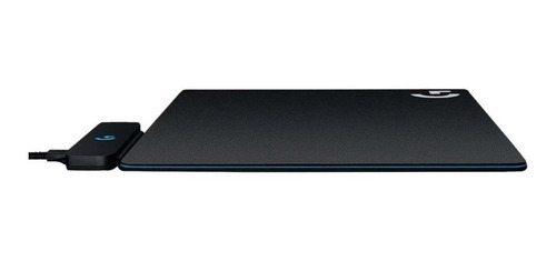 Imagen 2 de 6 de Mouse Pad gamer Logitech Powerplay de tela 344mm x 321mm x 2mm black
