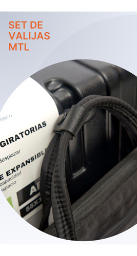 Set De 3 Valijas Expandibles Con Ruedas Y Candado Tsa