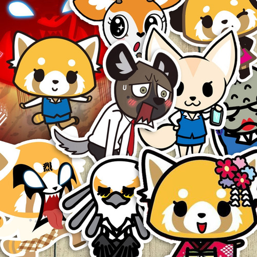 30 Calcomanías Aggretsuko Stickers Etiqueta Calidad Sanrio 2 (Usado)