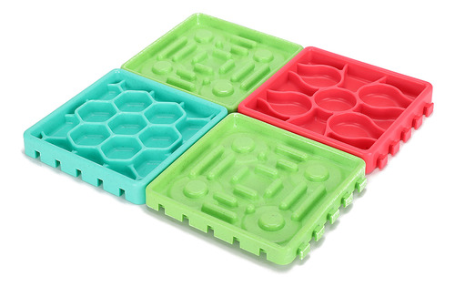 Cuenco Slow Food 4 En 1 Para Mascotas, Lamer, Comer, Antides