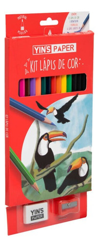 Kit Lápis Colorido Para Pinturas Desenhos 18 Itens