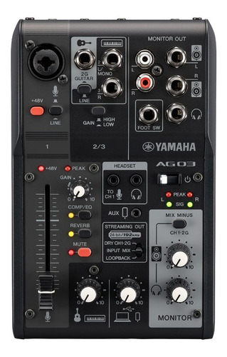 Mesa De Som E Interface Yamaha Ag03 Mkii | Gamers | Live 