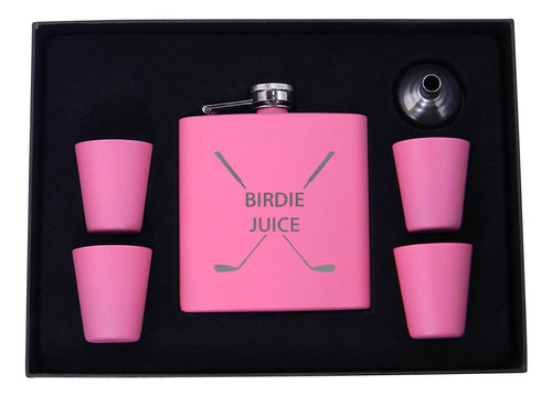 Birdie Juice Flask, Embudo, Vasos De Chupito Y Caja De Regal