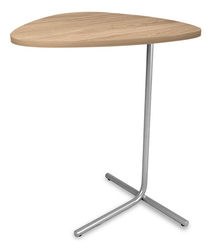 Mesa Para Sofá Mesinha Lateral De Apoio Sterling Cor Prata/jade