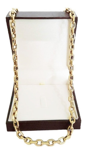 Corrente Cordão Cadeado 30 Gramas 7mm 65cm Ouro 18k
