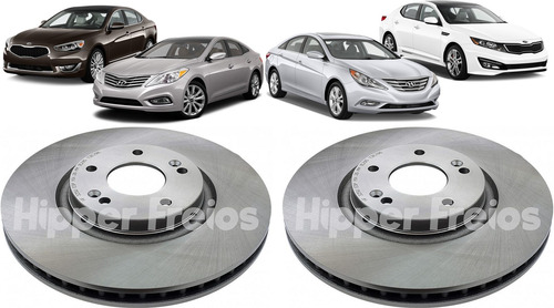 Imagem 5 de 6 de Par Disco Freio Dianteiro Kia Optima 2.4 De 2011 Em Diante