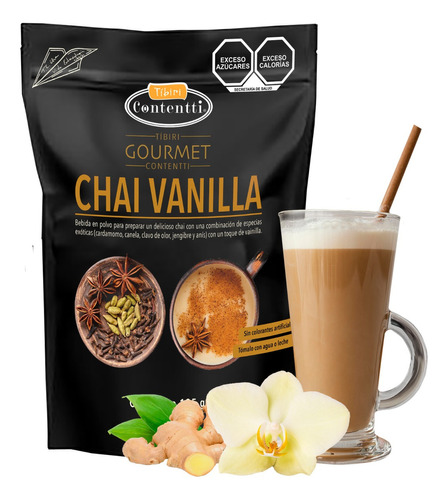 Te Chai Vanilla Gourmet 125g Fácil Preparación Tibiri