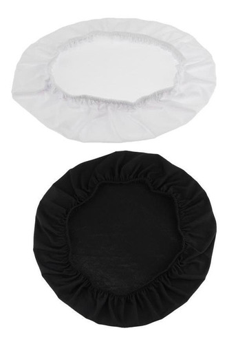 Cubierta De Silla De Comedor Elástica Blanca Y Negra De 2 