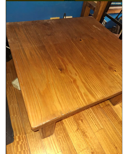 Mesa Madera Premium Alerce 80x80x43 Maciza Muy Buena Marrón Marrón (Usado)