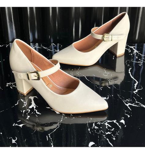 Zapatos Stilettos Vizzano Mujer Vestir Taco Ancho Cuadrado