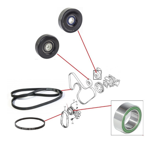 Kit Correia Tensor Helice Polia Tracker 2.0 16v 07 08 09 