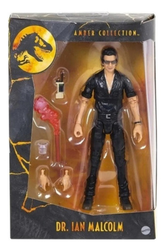Ian Malcom Jurassic Park Amber Collection Detalles Empaque