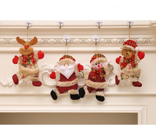 Solvify 20 Cascabeles Muñecos Navideños Adorno Fieltro