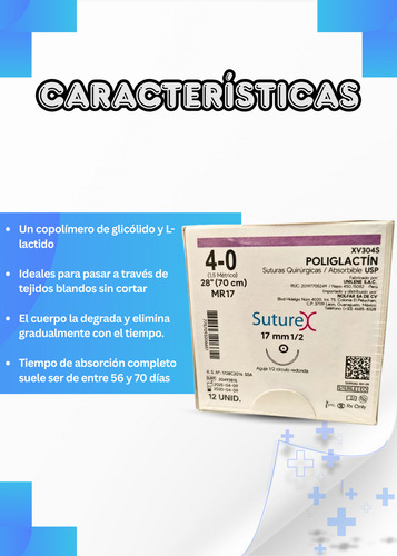 Sutura Pgla Vicryl 4-0 Redonda 1/2 17mm Suturex Caja C/12pza Nada