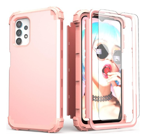Funda Para Galaxy A13 5g / Galaxy A32 5g / Galaxy A12 Rose Gold Liso