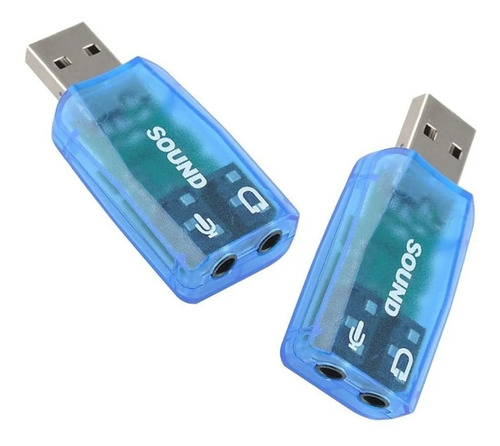 Tarjeta De Sonido Usb Audio 5.1 Canales Pc Laptop Radox Color Azul