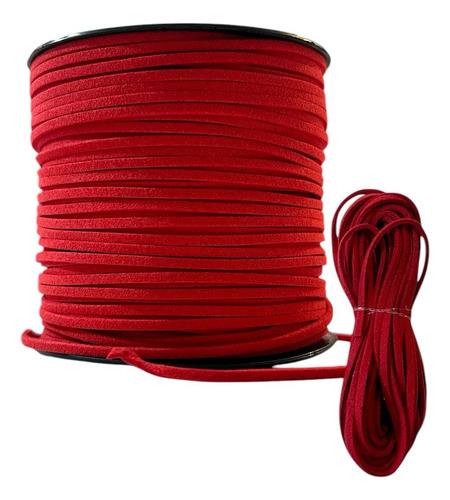 Gamuza Cordon 3mm X 5 Mt. Bijou Rojo