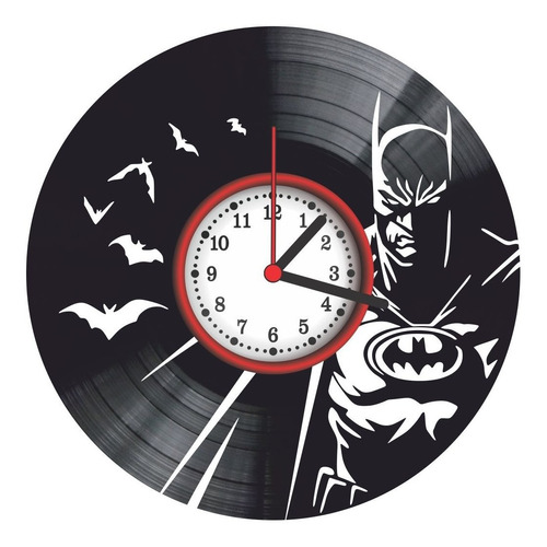 Relógio De Parede Disco Vinil - Batman Mod. 2 Super Herói
