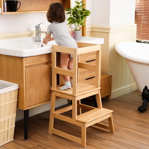 Taburete De Cocina Para Niños Con Riel De Seguridad, Taburet