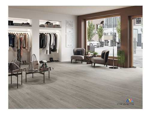 Imagen 1 de 4 de Porcelanato Simil Madera Rect. Alberdi 20x120 Riga Grey X M2