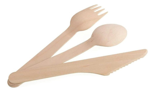 Bulk Jumbo 300 Piezas De Cubiertos De Madera Desechables Par