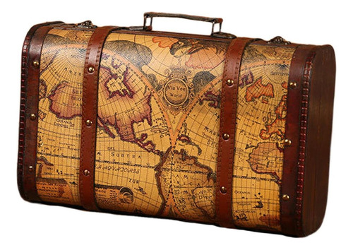 // Maleta Vintage Con Asa, Cofre Decorativo, Maletas